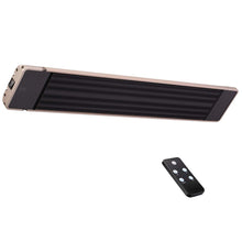Load image into Gallery viewer, R.W.FLAME Electric Patio Heater, Electric Radiant Infrared Heater, Indoor/Outdoor Wall-Mounted Patio Heater with Remote Control. 24 Hours Timer, Aluminum and Tempered Glass Construction