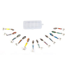 Load image into Gallery viewer, GemanFish Spinner Fishing Lures,12pcs Hard Metal Baits with Tackle Box,Rooster Tail Fishing Lures Kit for Bass Trout Salmon