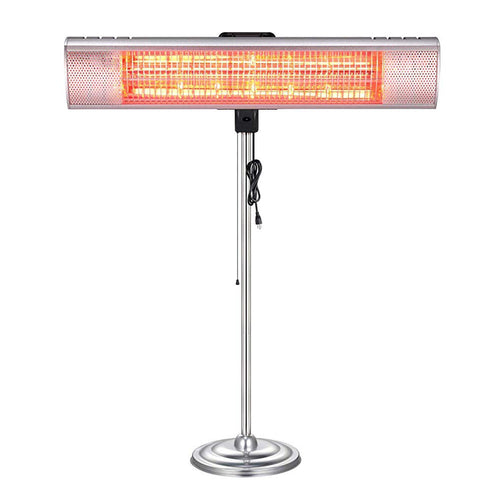 R.W.FLAME Electric Patio Heater, Electric Infrared Heater, Adjustable Standing/Outdoor Infrared Heater, Weather & Dust Proof, High Heat Efficiency, Waterproof IP65 Rated, Line Switch Control, 1500W