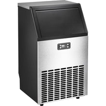 Load image into Gallery viewer, Kismile Stainless Steel Ice Maker Machine for Countertop - Makes 100Lbs of Ice Per 24Hours - Ice Cubes Ready in 20 Mins, Ideal Ice Maker for Party Gathering/Restaurant/Bar/Coffee Shop with Ice Shovel