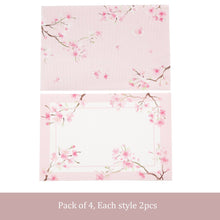 Load image into Gallery viewer, Topadorn Woven Vinyl Placemat Plastic Wipeable Washable Kitchen Dining Table Mat Non Slip Heat Stain Resistant, Pink, Set of 4