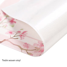 Load image into Gallery viewer, Topadorn Woven Vinyl Placemat Plastic Wipeable Washable Kitchen Dining Table Mat Non Slip Heat Stain Resistant, Pink, Set of 4