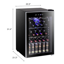 Load image into Gallery viewer, R.W.FLAME 37 Bottle Wine Cooler Refrigerator/Small Wine Cellar/Beer Counter/Wine Showcase, Single Zone Freestanding, Digital Temperature Control, Compressor Cooling System