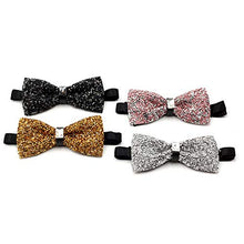 Load image into Gallery viewer, i-VTIES Pre-Tied Bow Tie,Satin,Men's Rhinestone,Crystal Premium Metallic,Multicolored,Adjustable Length