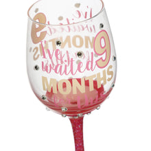 Load image into Gallery viewer, Topadorn Red Wine Glass Hand-Painted Months Girl Claret Cup for Gift Entertaining 12 oz,Pink