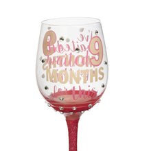 Load image into Gallery viewer, Topadorn Red Wine Glass Hand-Painted Months Girl Claret Cup for Gift Entertaining 12 oz,Pink