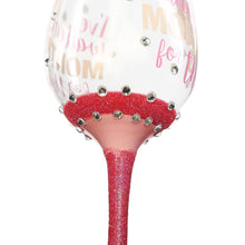 Load image into Gallery viewer, Topadorn Red Wine Glass Hand-Painted Months Girl Claret Cup for Gift Entertaining 12 oz,Pink