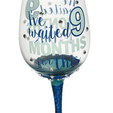 Load image into Gallery viewer, Topadorn Red Wine Glass Hand-Painted Months Boy Claret Cup for Gift Entertaining 12 oz,Blue