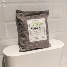 Load image into Gallery viewer, YUKOOL Charcoal Air Purifying Bags, 100% Bamboo Activated Charcoal Air Purifier and Air Freshener, Eco-Friendly for Home, 2pcs, 2 x 500g, Grey