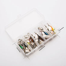 Load image into Gallery viewer, GemanFish Spinner Fishing Lures,12pcs Hard Metal Baits with Tackle Box,Rooster Tail Fishing Lures Kit for Bass Trout Salmon