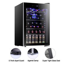 Load image into Gallery viewer, R.W.FLAME 37 Bottle Wine Cooler Refrigerator/Small Wine Cellar/Beer Counter/Wine Showcase, Single Zone Freestanding, Digital Temperature Control, Compressor Cooling System