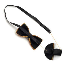 Load image into Gallery viewer, i-VTIES Pre-Tied Bow Tie,Satin,Men's Rhinestone,Silver and Gold,Adjustable Length