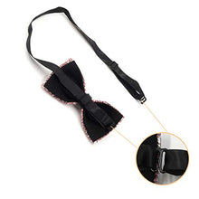 Load image into Gallery viewer, i-VTIES Pre-Tied Bow Tie,Satin,Men's Rhinestone,Crystal Premium Metallic,Pink,Adjustable Length