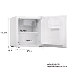 Load image into Gallery viewer, Kismile Compact Refrigerator, Portable Single Door Refrigerator, Home and Office, 1.62 cu ft, White