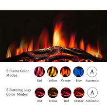Load image into Gallery viewer, R.W.FLAME 36" Electric Fireplace Insert,Recessed in Wall Freestanding Heater,Large Screen,Touch Screen,Multicolor Flames, Remote Control,750w/1500w,Black