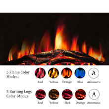 Load image into Gallery viewer, R.W.FLAME 33" Electric Fireplace Insert,Recessed in Wall Freestanding Heater,Large Screen,Touch Screen,Multicolor Flames, Remote Control,750w/1500w,Black