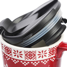 Load image into Gallery viewer, Ceramic Travel Mug for Coffee or Tea Sealed Lid 17 oz.with Gift Box,Snowflake