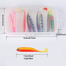 Load image into Gallery viewer, GemanFish Fishing Lure 3D Eyes Shad Lure Soft Bait Soft Silicone Bait Swim baits Plastic Lure Tackle 5 Colors