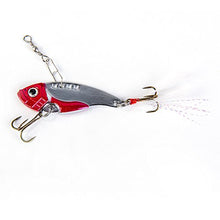 Load image into Gallery viewer, GemanFish 5pcs Fishing Lures Metal VIB Hard Spinner Blade Baits with Feathers Treble Hooks for Bass Walleyes Trout Fishing Spoons 5 Colors