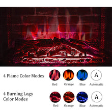 Load image into Gallery viewer, R.W.FLAME 33&quot; Electric Fireplace Insert, Traditional Retro Recessed in Wall Freestanding Antiqued Heater,Glass Door,Mesh Screen,Touch Screen,Multicolor Flames, Remote Control,750w/1500w,Black