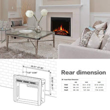 Load image into Gallery viewer, R.W.FLAME 28" Electric Fireplace Insert,Recessed in Wall Freestanding Heater,Large Screen,Touch Screen,Multicolor Flames, Remote Control,750w/1500w,Black