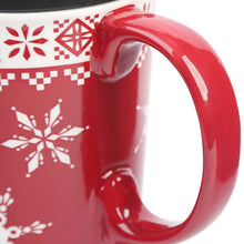 Load image into Gallery viewer, Ceramic Travel Mug for Coffee or Tea Sealed Lid 17 oz.with Gift Box,Snowflake