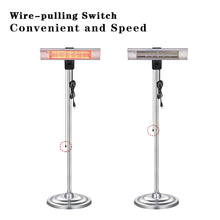 Load image into Gallery viewer, R.W.FLAME Electric Patio Heater, Electric Infrared Heater, Adjustable Standing/Outdoor Infrared Heater, Weather &amp; Dust Proof, High Heat Efficiency, Waterproof IP65 Rated, Line Switch Control, 1500W