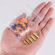 Load image into Gallery viewer, GemanFish Fishing Sinkers Set with Fishing Beads,5 Size Brass Sinker Weights in a Plastic Box for Saltwater Freshwater Trout Bass Salmon Fishing Pack of 100pcs