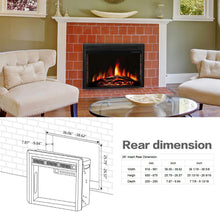 Load image into Gallery viewer, R.W.FLAME 39" Electric Fireplace Insert,Recessed in Wall Freestanding Heater,Large Screen,Touch Screen,Multicolor Flames, Remote Control,750w/1500w,Black