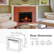 Load image into Gallery viewer, R.W.FLAME 36" Electric Fireplace Insert,Recessed in Wall Freestanding Heater,Large Screen,Touch Screen,Multicolor Flames, Remote Control,750w/1500w,Black