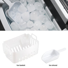 Load image into Gallery viewer, Kismile Ice Maker Machine for Countertop - Makes 26 Lbs of Ice Per 24 Hours - Ice Cubes Ready in 6 Mins, Ideal Ice Maker for Home/Office/Bar with Scoop and Basket, Lcd Display (Black)