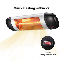 Load image into Gallery viewer, R.W.FLAME Electric Patio Heater, Electric Infrared Heater, Indoor/Outdoor Wall-Mounted Patio Heater, Carbon Fiber, Automatic Overheat Protection, Waterproof, 1500W