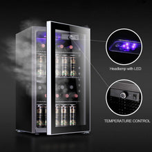 Load image into Gallery viewer, R.W.FLAME 26 Bottle Wine Cooler Refrigerator/Small Wine Cellar/Beer Counter/Wine Showcase, Single Zone Freestanding, Digital Temperature Control, Compressor Cooling System