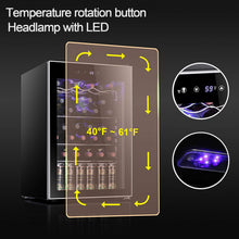 Load image into Gallery viewer, R.W.FLAME 37 Bottle Wine Cooler Refrigerator/Small Wine Cellar/Beer Counter/Wine Showcase, Single Zone Freestanding, Digital Temperature Control, Compressor Cooling System