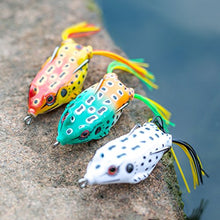 Load image into Gallery viewer, GemanFish Fishing Lures Top Water Floating Weedless Lure Hollow Frog Fishing Lures Soft Topwater Baits with Tackle Box for Bass Snake Head Saltwater Freshwater Fishing
