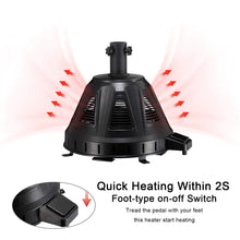 Load image into Gallery viewer, R.W.FLAME Outdoor Patio Umbrella Base Stand Heater, Foot Heater, Outdoor &amp; Indoor Use, PTC Heating Element, 10 ft Warm Area, 1500W