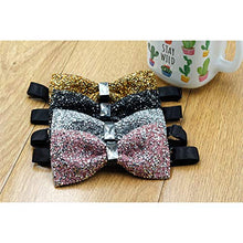 Load image into Gallery viewer, i-VTIES Pre-Tied Bow Tie,Satin,Men's Rhinestone,Crystal Premium Metallic,Multicolored,Adjustable Length