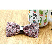 Load image into Gallery viewer, i-VTIES Pre-Tied Bow Tie,Satin,Men's Rhinestone,Crystal Premium Metallic,Pink,Adjustable Length