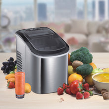 Load image into Gallery viewer, Kismile Stainless Steel Ice Maker Machine for Countertop - 26Lbs/24 Hours - Ice Cubes Ready in 6 Mins, 1.5Lb Ice Storage, Ideal Ice Maker for Home/Office/Bar with Scoop and Basket (silvery-26lb)