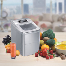 Load image into Gallery viewer, Kismile Ice Maker Machine for Countertop - Makes 26 Lbs of Ice Per 24 Hours - Ice Cubes Ready in 6 Mins, Ideal Ice Maker for Home/Office/Bar with Scoop and Basket, Lcd Display (Silver)