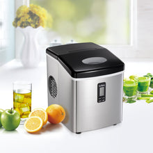Load image into Gallery viewer, Kismile Stainless Steel Ice Maker Machine for Countertop - 33Lbs/24 Hours - Ice Cubes Ready in 11 Mins, 2.2Lb Ice Storage, Ideal Ice Maker for Home/Office/Bar with Scoop and Basket