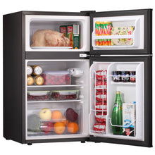 Load image into Gallery viewer, Kismile Compact Refrigerator, 2 Door Refrigerator and Freezer, Dorm or Apartment, 3.3 cu ft, Black