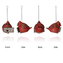 Load image into Gallery viewer, CEDAR HOME Hanging Bird Houses Outdoor Garden Patio Decorative Pet Cottage Resin Birdhouses, Red
