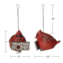 Load image into Gallery viewer, CEDAR HOME Hanging Bird Houses Outdoor Garden Patio Decorative Pet Cottage Resin Birdhouses, Red