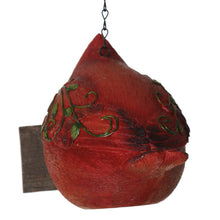 Load image into Gallery viewer, CEDAR HOME Hanging Bird Houses Outdoor Garden Patio Decorative Pet Cottage Resin Birdhouses, Red