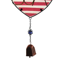 Load image into Gallery viewer, CEDAR HOME Wind chime Unique Outdoor Indoor Hanging Mobile Bell WindChime for Garden Lawn Yard Patio Waterproof Metal Glass Patriotic American Flag Home Decor, 9.5" W x 1.5" D x 23" H, 2 Set