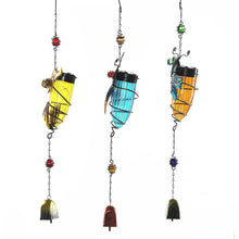Load image into Gallery viewer, CEDAR HOME Solar Wind Chime Unique Outdoor Indoor Hanging Mobile Bell Windchime Light for Garden Lawn Yard Patio Waterproof Metal Glass Winged Insert Home Decor, 8" W x 3" D x 24.5" H, 3 Set
