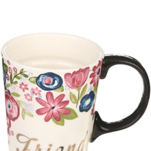 Load image into Gallery viewer, CEDAR HOME Travel Coffee Ceramic Mug Porcelain Latte Tea Cup With Lid in Gift Box 17oz. Sister &amp; Friend, 2 Pack