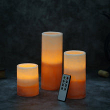 Load image into Gallery viewer, CEDAR HOME Flameless Candles LED Battery Powered Pillar Tealight Real Scented Wax with Remote, Pack of 3, Red