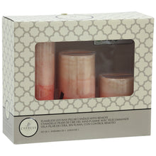 Load image into Gallery viewer, CEDAR HOME Flameless Candles LED Battery Powered Pillar Tealight Real Scented Wax with Remote, Pack of 3, Red